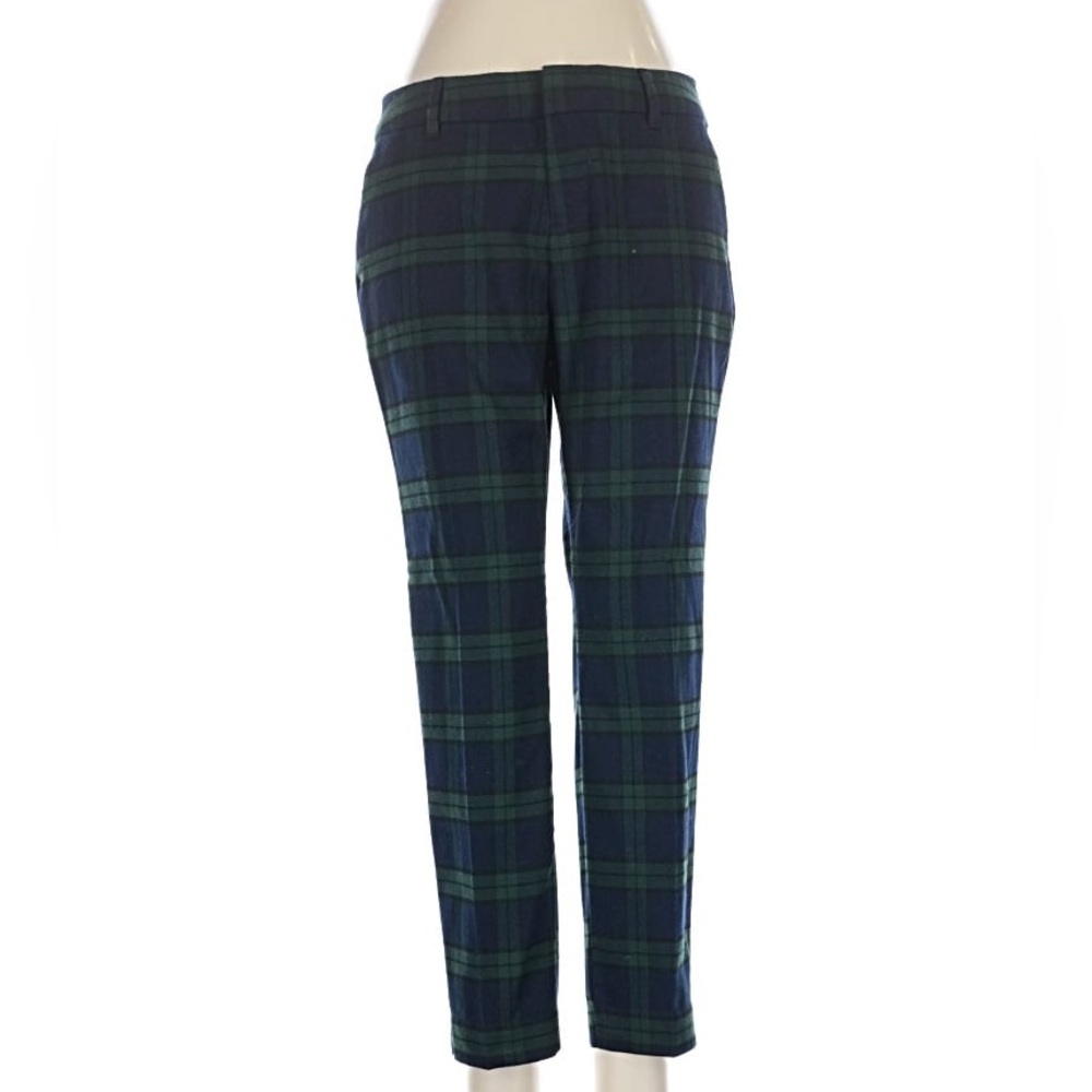 Old Navy Green & Navy Pixie High Rise Plaid Ankle pants Women’s Size 10
